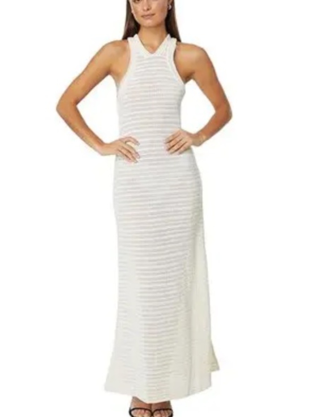 Viral Brand new NWT Mango MNG Halter Neck Crochet Molino lnfluencer Dress